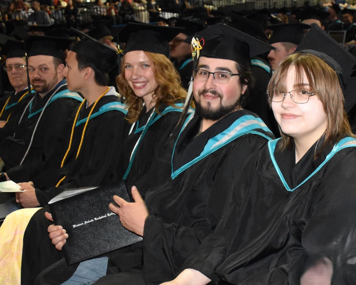 Image of students seated at commencement ceremony
